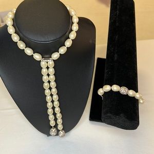 Charter Club matching Pearl necklace and bracelet🤍